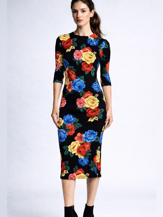 Alice + Olivia Dresses & Skirts - ALICE + OLIVIA Delora Floral Midi Dress Size 2